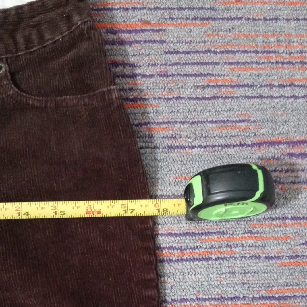 Lands' End Chocolate Corduroy Trousers - Picture 6 of 8